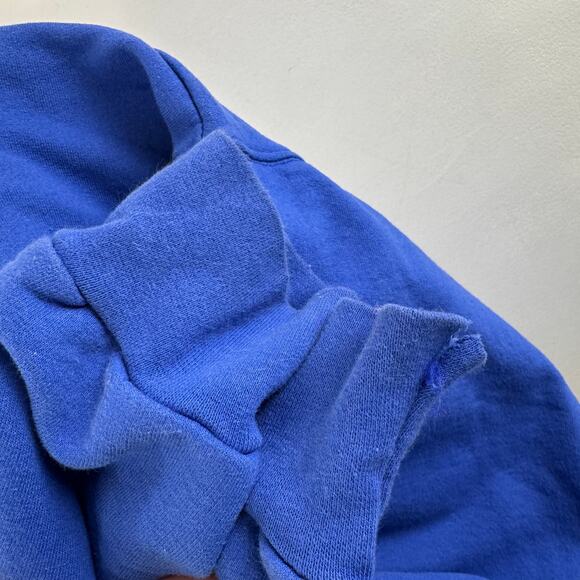 The Bar Blue Varsity Sweatshirt Fleece Crew Neck Drop Shoulder Pullover L Large - Picture 6 of 7